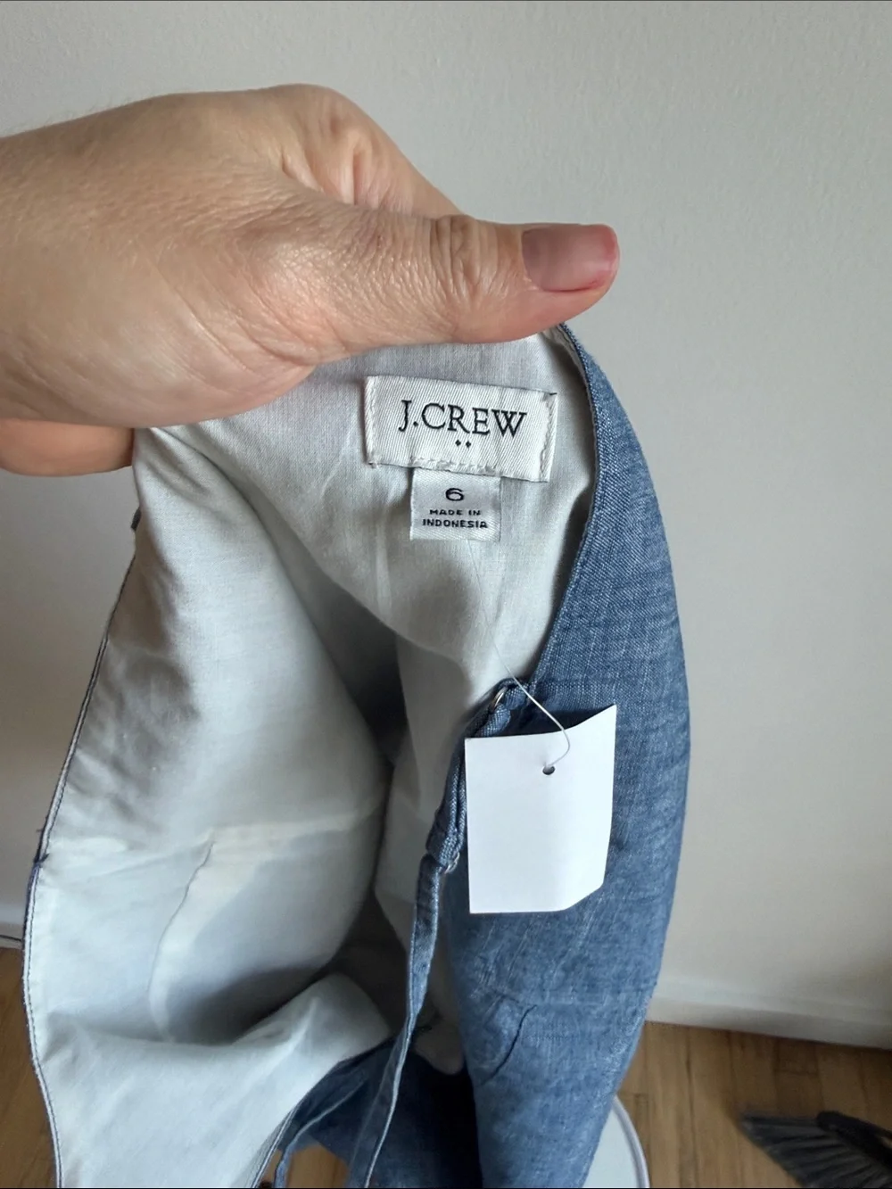 J. Crew Chambray Spaghetti Strap Cami - Blue